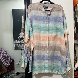 Men’s Paul Frederick, linen , 3XL multicolor shirt